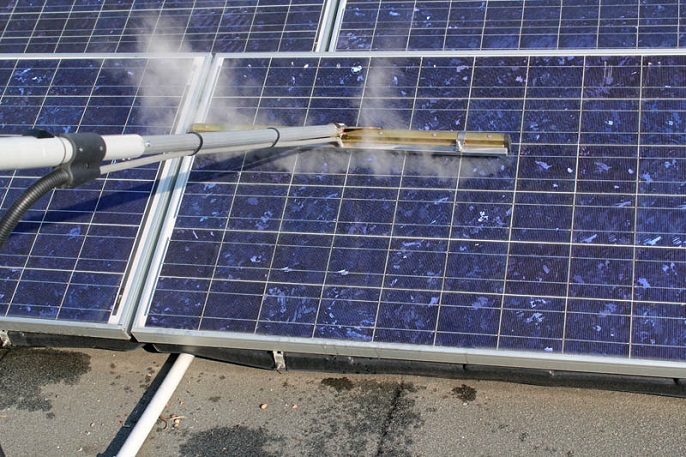 mycie paneli słonecznych zastosowanie parownic